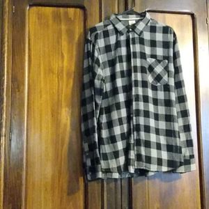 Rustic blue long sleeve men's button down